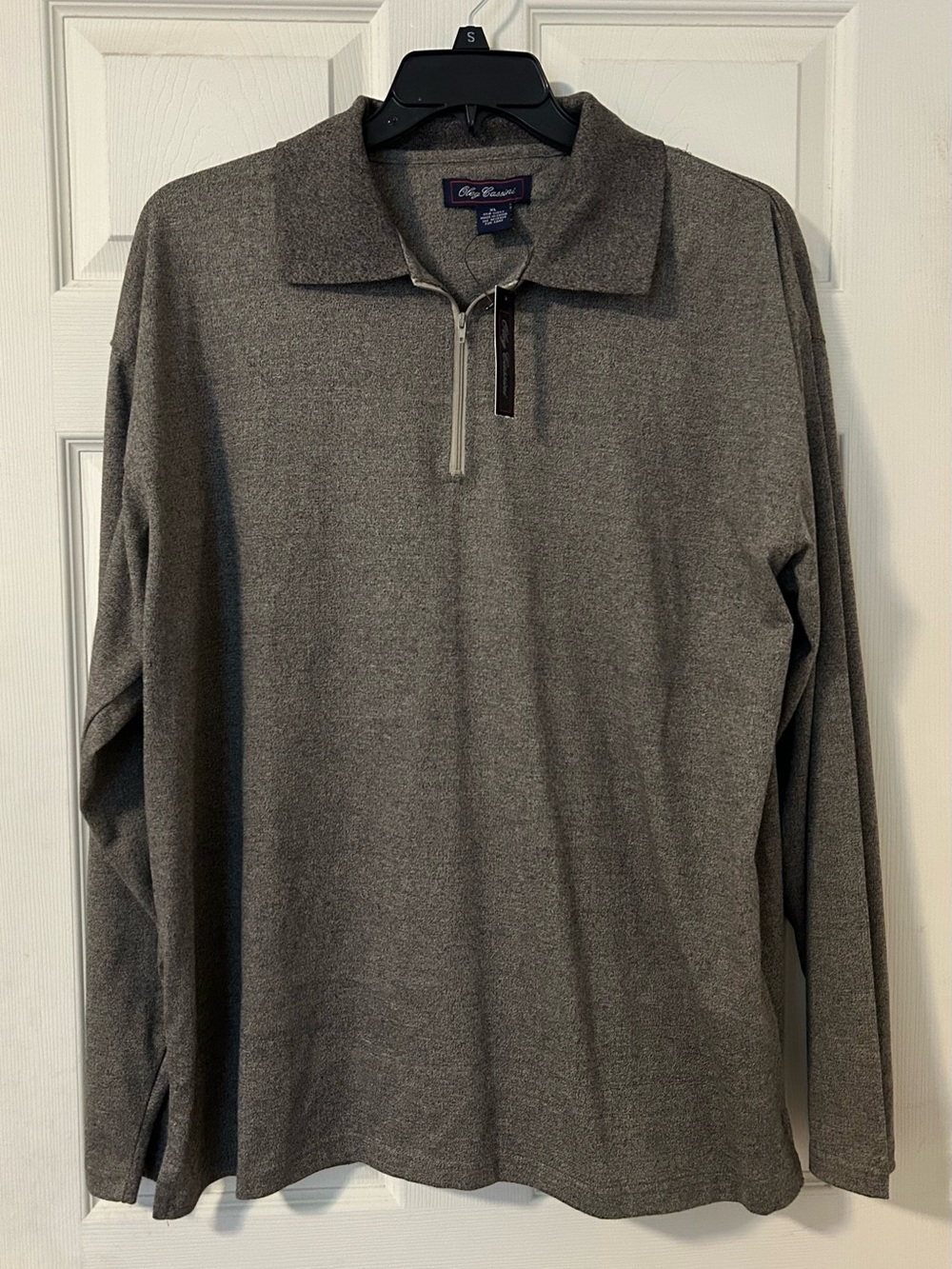 Oleg Cassini Men’s  1/4 Zip 70% Silk Polo Sweater Top size XL